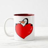 Penguin Love Tweekleurige Koffiemok (Links)