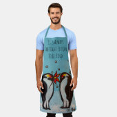 Penguin Love Whimsical Art Apron Schort (Gedragen)