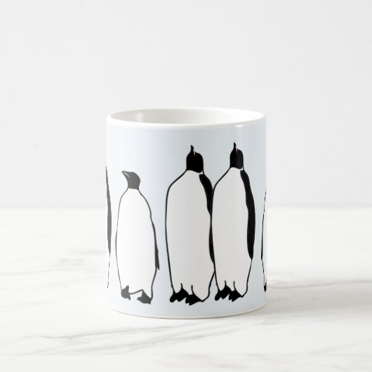 Penguin Lover Bird Snow Winter Coffee Mok (Center)