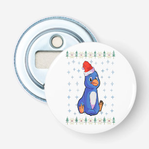 Penguin Lover Button Bottle Open met magneet Button Flesopener