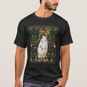 Penguin Lover Matching Santa Ugly Emperor Penguin T-shirt