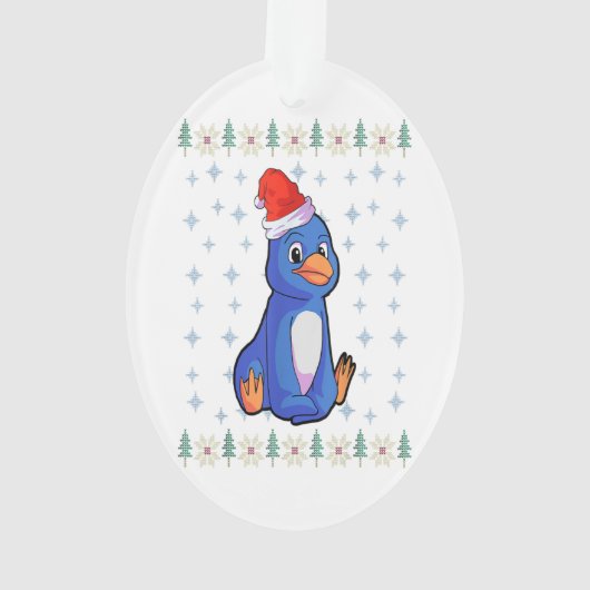 Penguin Lover Ornament | Thuisafwijking (achterkant)