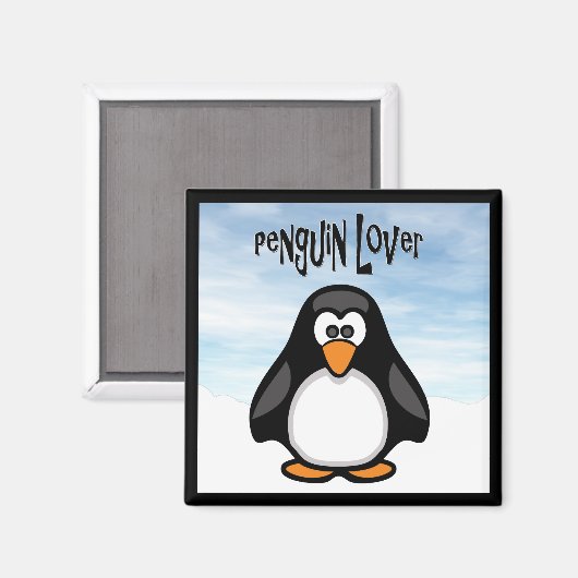 Penguin Lover Refridgerator Magnet (Voorkant / Achterkant)