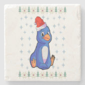 Penguin Lover Stone Coaster| Liefdessteen Coaster Stenen Onderzetter (Voorkant)