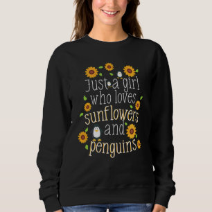 Penguin Lover Sunflower Best Friend Girl Women Te Trui