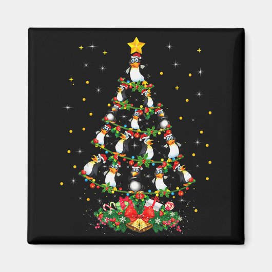 Penguin Lover Xmas Gift Matching Penguin Christmas Magneet (Voorkant)