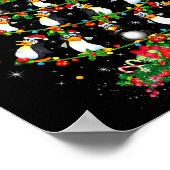 Penguin Lover Xmas Gift Matching Penguin Christmas Poster (Hoek)