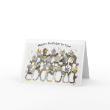Penguin Lovers Birthday Card