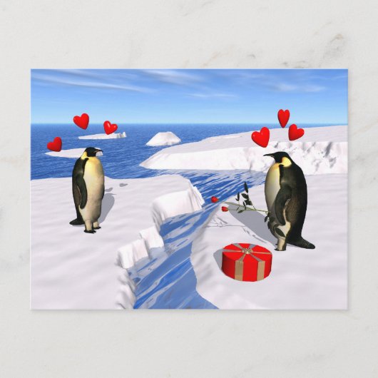 Penguin Lovers Briefkaart (Voorkant)