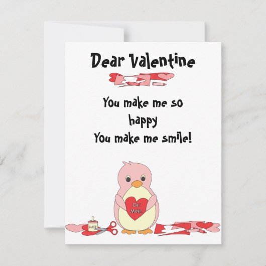 Penguin Making Valentijnse Feestdagenkaart (Voorkant)