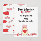 Penguin Making Valentijnse Feestdagenkaart (Voorkant / Achterkant)