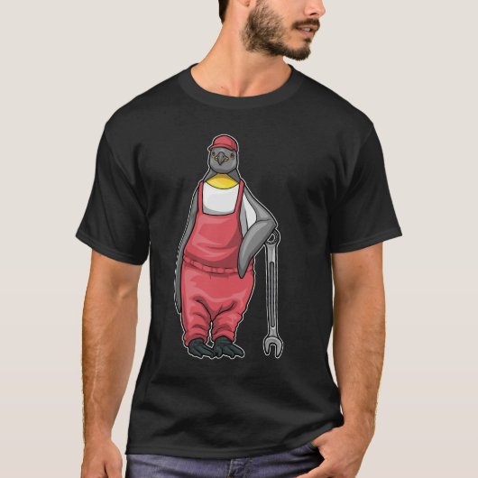 Penguin Mechanic Wrench T-shirt (Voorkant)
