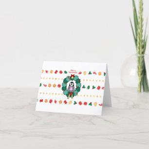 Penguin Merry kerst Folded Card Feestdagen Kaart