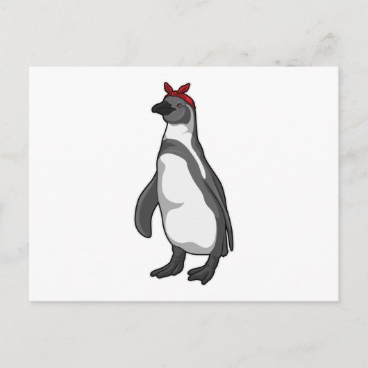 Penguin met Bandana Briefkaart (Voorkant)