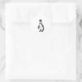 Penguin met Bandana Ronde Sticker (Tas)