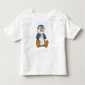 Penguin met Coffee Cup Kinder Shirts (Voorkant)