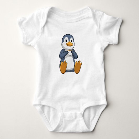 Penguin met Coffee Cup Romper (Voorkant)