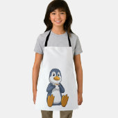 Penguin met Coffee Cup Schort (Insitu)