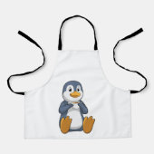 Penguin met Coffee Cup Schort (Voorkant)