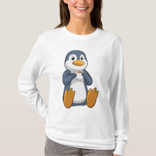 Penguin met Coffee Cup T-shirt
