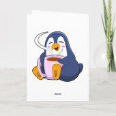 Penguin met Cup Kaart (Achterkant)