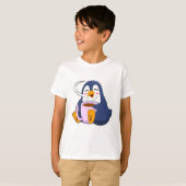 Penguin met Cup T-shirt (Voorkant volledig)