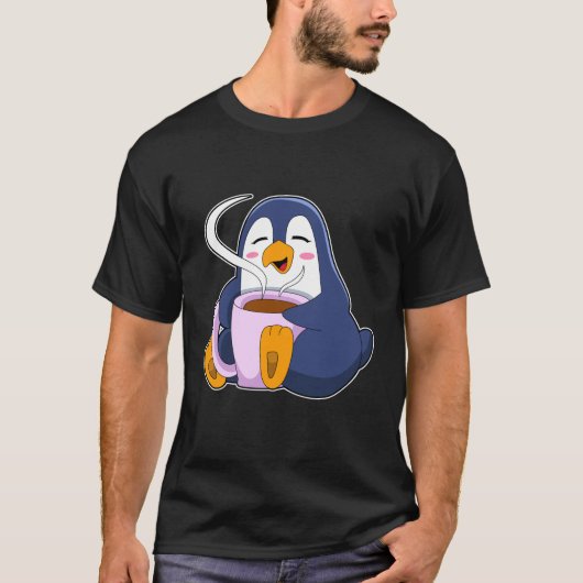 Penguin met Cup T-shirt (Voorkant)