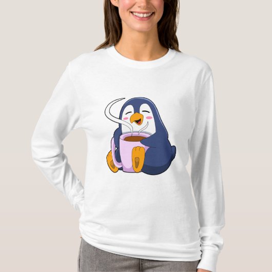 Penguin met Cup T-shirt (Voorkant)
