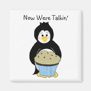 Penguin met Cupcake Magneet