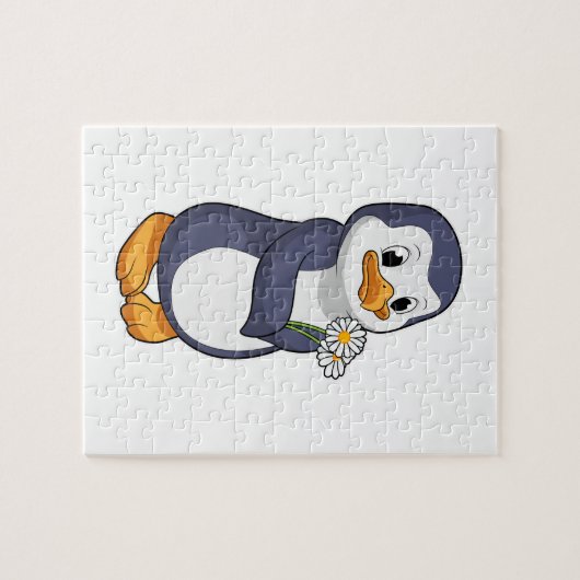 Penguin met Daisy Legpuzzel (Horizontaal)