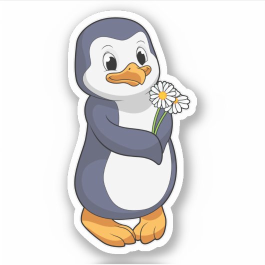 Penguin met Daisy Sticker (Voorkant)