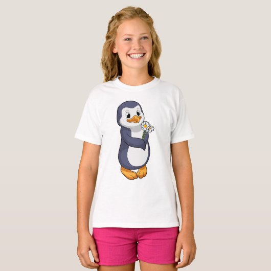 Penguin met Daisy T-shirt (Voorkant volledig)