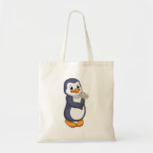 Penguin met Daisy Tote Bag (Voorkant)