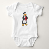 Penguin met Drink bekertje met stro Romper (Voorkant)