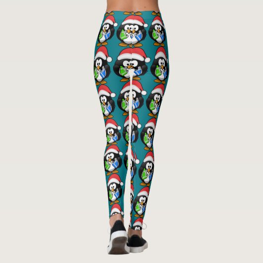 Penguin met Gifts Leggings (Achterkant)