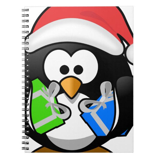 Penguin met Gifts Notitieboek (Voorkant)