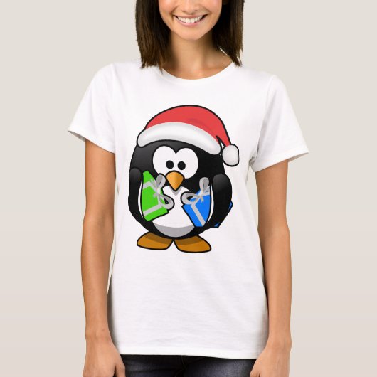 Penguin met Gifts T-shirt (Voorkant)