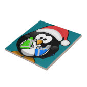 Penguin met Gifts Tegeltje (Zijkant)