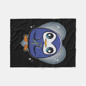 Penguin met lint wereld dyslexie bewustzijn fleece deken (Voorkant (Horizontaal))