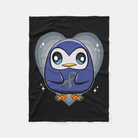 Penguin met lint wereld dyslexie bewustzijn fleece deken (Voorkant)