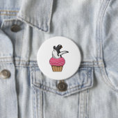 Penguin met Muffin Ronde Button 7,6 Cm (In situ)