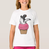 Penguin met Muffin T-shirt (Voorkant)