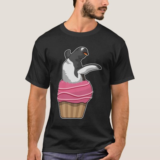 Penguin met Muffin T-shirt (Voorkant)