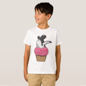 Penguin met Muffin T-shirt (Voorkant volledig)
