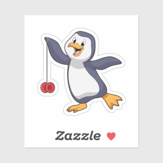 Penguin met Yo-Yo Sticker (Vel)
