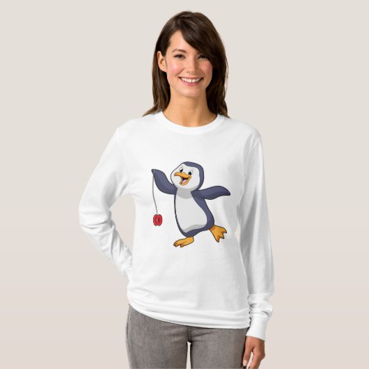 Penguin met Yo-Yo T-shirt (Voorkant volledig)