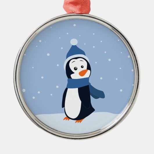 Penguin Metalen Ornament (Voorkant)