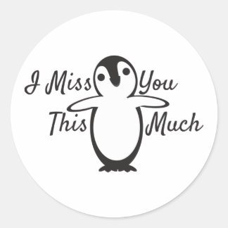 Penguin mist je zo veel ronde sticker