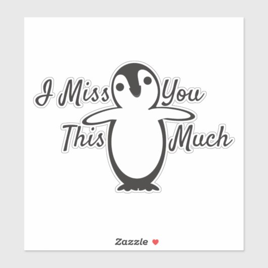 Penguin mist je zo veel sticker (Vel)