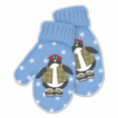 Penguin Mittens | Kerstkerst groot Sticker (Voorkant)